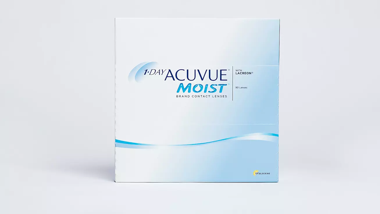 Контактные линзы 1 DAY ACUVUE MOIST (90 линз) контактные линзы acuvue one day moist 8 5 1 25 30 шт