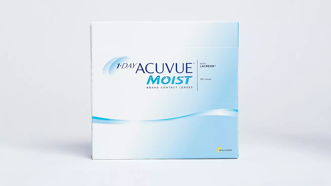 Контактные линзы 1 DAY ACUVUE MOIST (180 линз) контактные линзы acuvue one day moist 8 5 1 25 30 шт