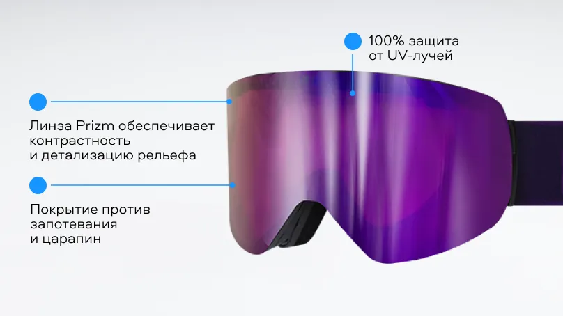 Солнцезащитные очки (горнолыжная маска) Los Raketos FLUCK VIVID VIOLET CHROM 22800