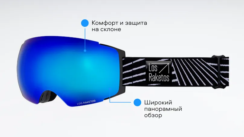 Солнцезащитные очки (горнолыжная маска) Los Raketos NIKRON BLUE 21122