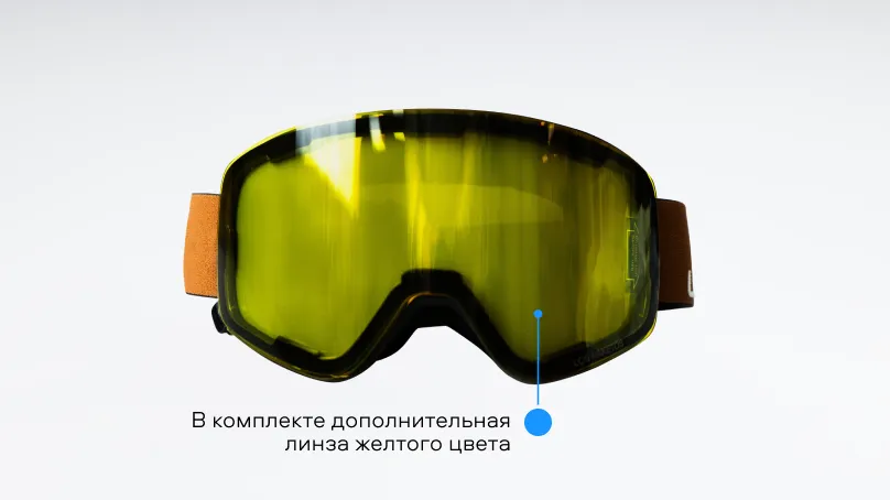 Солнцезащитные очки (горнолыжная маска) Los Raketos ELEMENT 2.0 GOLD 22609