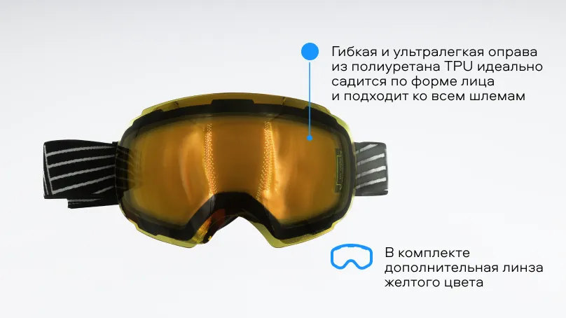 Солнцезащитные очки (горнолыжная маска) Los Raketos NIKRON RED 21123