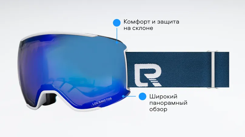 Солнцезащитные очки (горнолыжная маска) Los Raketos BANGER BLUE CHROM POLARISED 23002