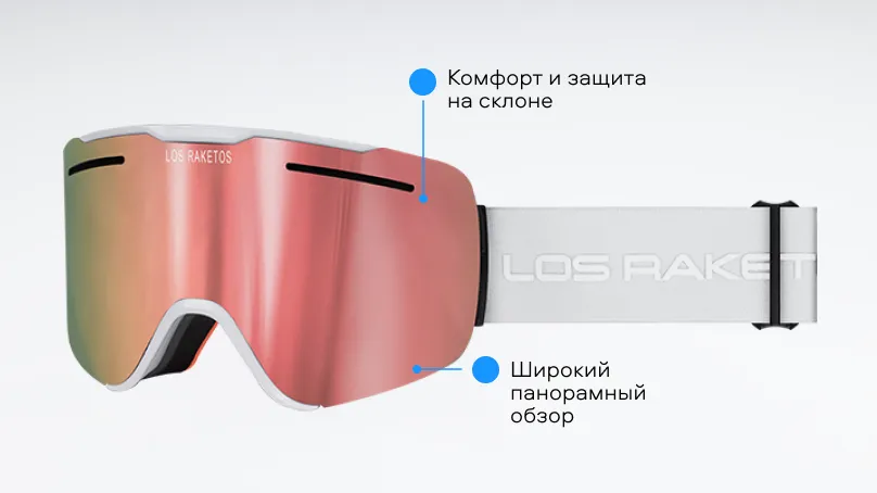 Солнцезащитные очки (горнолыжная маска) Los Raketos SNAP ROSE CHROM 22127