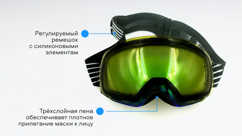 Солнцезащитные очки (горнолыжная маска) Los Raketos NIKRON BLUE 21122