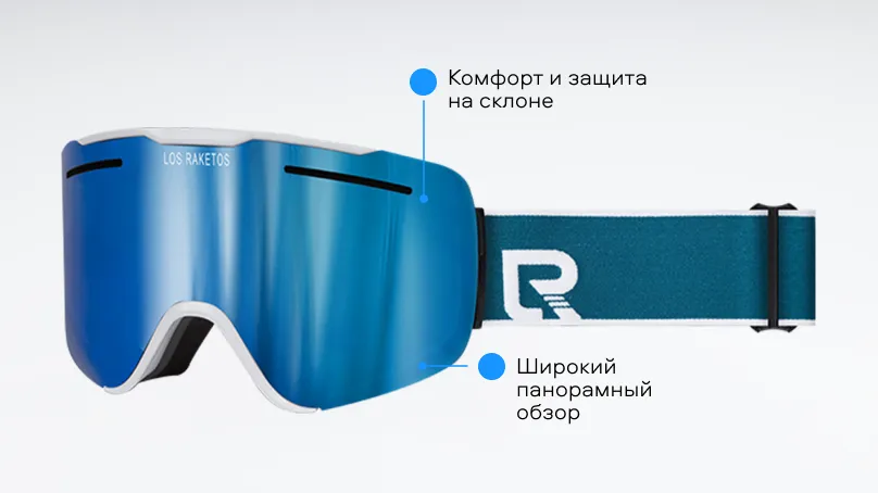 Солнцезащитные очки (горнолыжная маска) Los Raketos SNAP ICE BLUE CHROM 22124