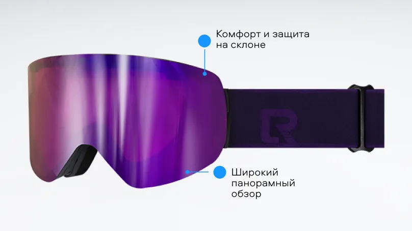 Солнцезащитные очки (горнолыжная маска) Los Raketos FLUCK VIVID VIOLET CHROM 22800