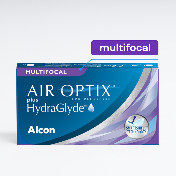 AIR OPTIX plus HydraGlyde Multifocal мультифокальные линзы (3 линзы)