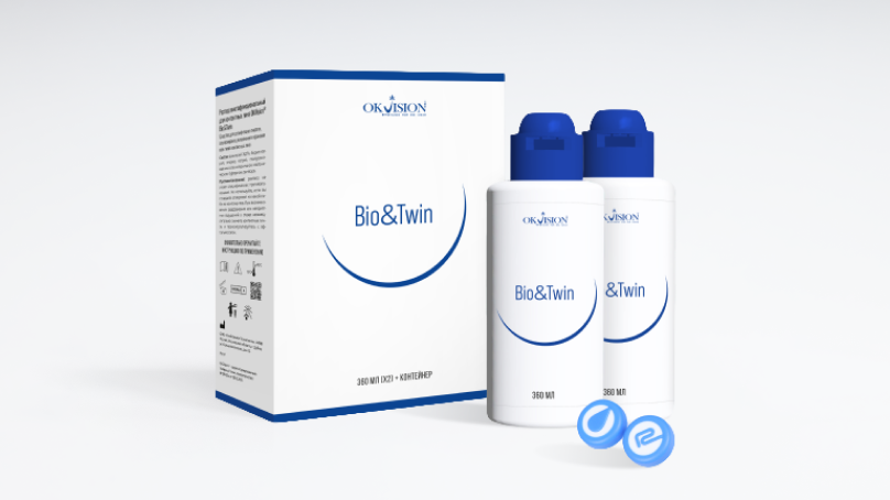 Раствор OKVision Bio&Twin (360 мл + контейнер) - 2 шт.