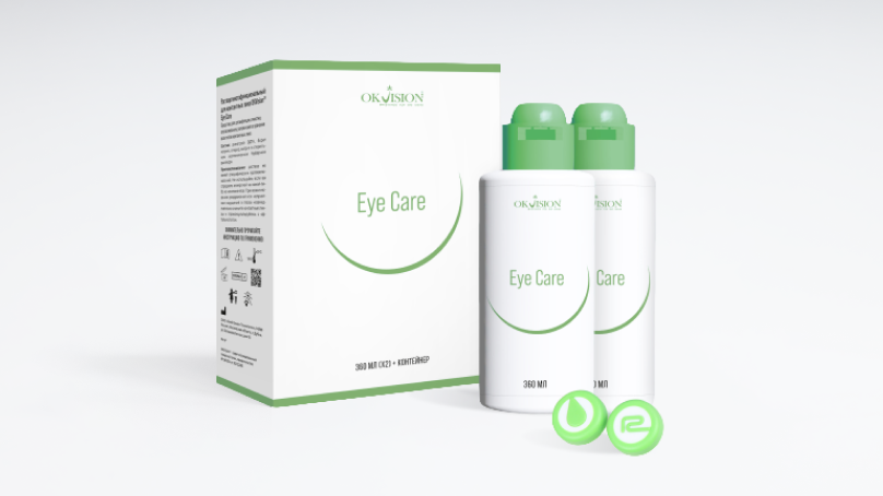 Раствор OKVision Eye Care (360 мл + контейнер) - 2 шт.